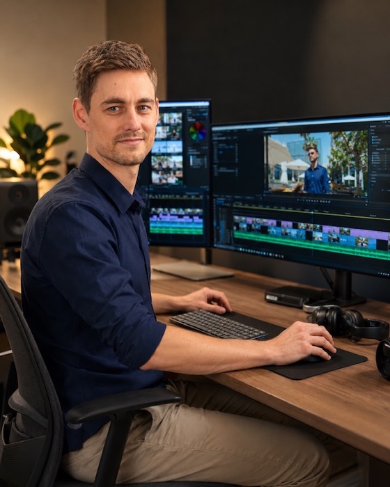 Erwin, à son poste de montage